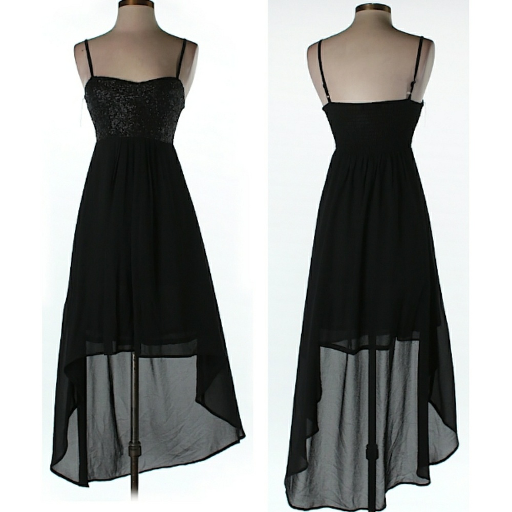 CLEARANCE Sequined Millau Hi-Lo Hem Dress